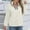 #0454-White, variant on Ailaofu Womens Casual Textured Sweatshirt Colorblock Striped Collar Quarter Zip Long Sleeve Pullover Tops