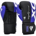 thumbnail image 5 of RDX Boxing Gloves Maya Hide Leather, Muay Thai Kickboxing MMA Sparring Training, Advanced TAKKA Closure, Max-Shock Padding, Punch Bags Speed Ball Focus Pads Workout, Men Women 10 12 14 16oz, 5 of 8