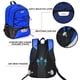 thumbnail image 3 of WOLT | Bolso fútbol jóvenes - Mochila fútbol/baloncesto/vólibol/fútbol americano, compartimento zapatos/balón, jóvenes/adultos (Azul), 3 of 3