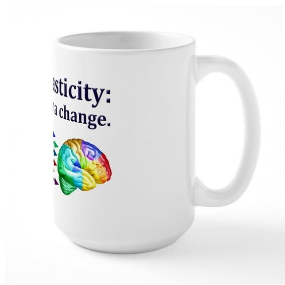 CafePress - Large Neuroplasticity Mug - 15 oz Ceramic Large White Novelty Mug