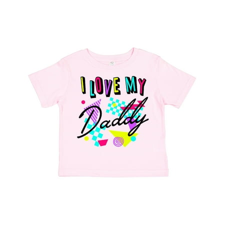 

Inktastic I Love My Daddy- 80s Retro Style Gift Toddler Boy or Toddler Girl T-Shirt