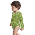 thumbnail image 3 of Xecao Cute Green Frog Print Baby unisex-baby Cotton Long-sleeve Bodysuits-3 Months, 3 of 6
