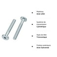 thumbnail image 4 of Jinsinto Vis à Tête Coudée pour Meubles - avec Filetage Métrique - Filetage Partiel - M6 x 50 mm - 50 Pièces, 4 of 5