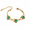 green, variant on 18K Gold Plated Titanium Steel Four-Leaf Clover Bracelet, Elegant Lucky Charm Bangle for Women, Tarnish-Resistant Waterproof Dainty Jewelry for Daily Wear, Anniversary and Wedding Guest Gift