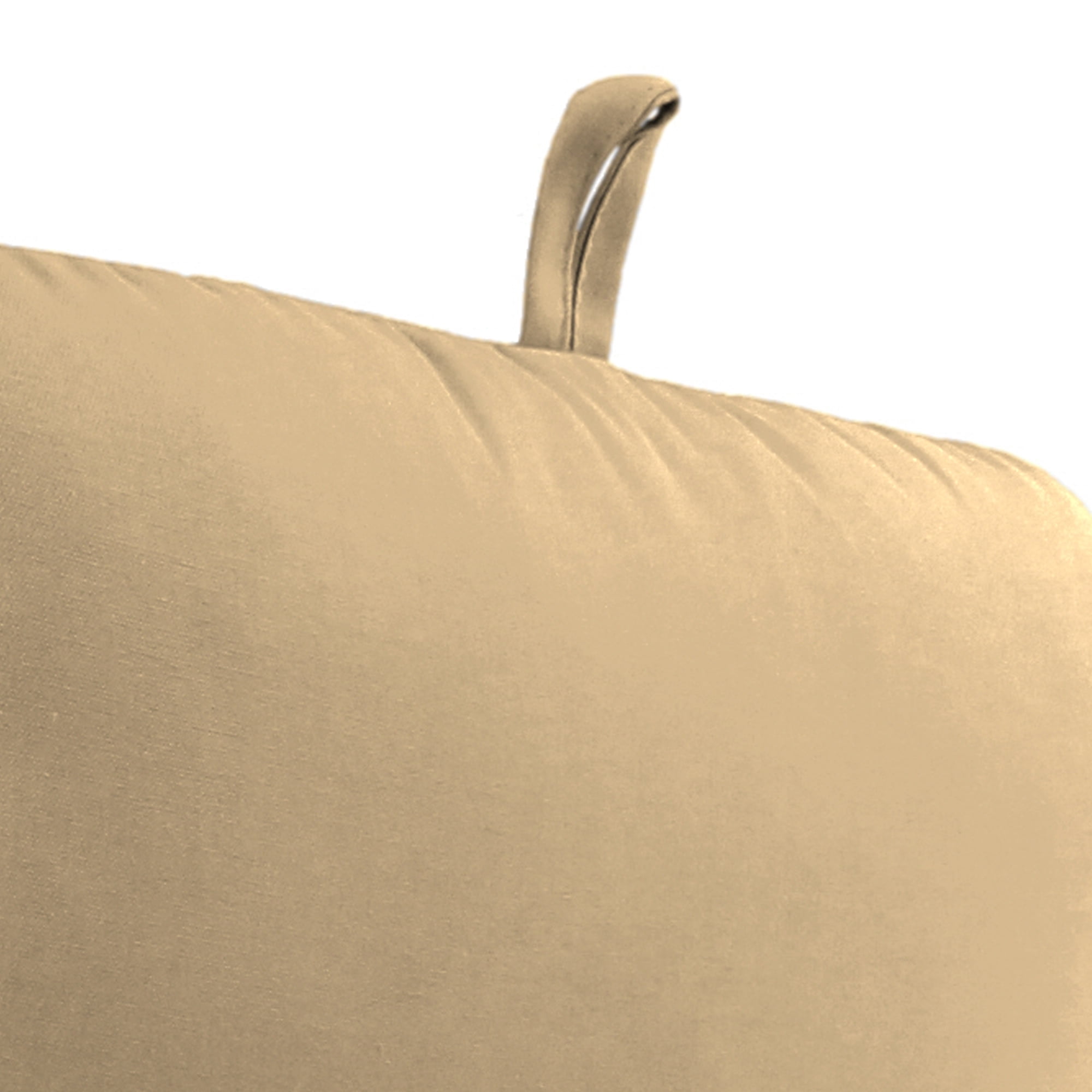 Jordan Manufacturing 45" x 22" Antique Beige Solid Rectangular Outdoor Chair Cushion with Ties and Hanger Loop