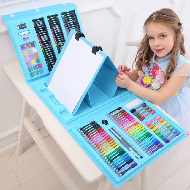 Herramientas De Dibujo Para Niños, Juego De Bolígrafos De Acuarela, Juego De Colores Profesionales, Manualidades Para Niños De 8 A 12 Años Con Crayones De Caballete Muyoka Hogar