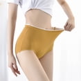 thumbnail image 2 of Gibobby Ropa Interior para Mujer Bañadores elásticos transpirables cintura alta para mujer （Amarillo， L), 2 of 4