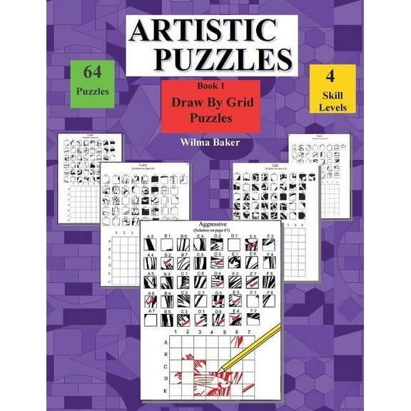 Artistic Puzzles Artistic Puzzles: Draw By Grid, Book 1, (Paperback)