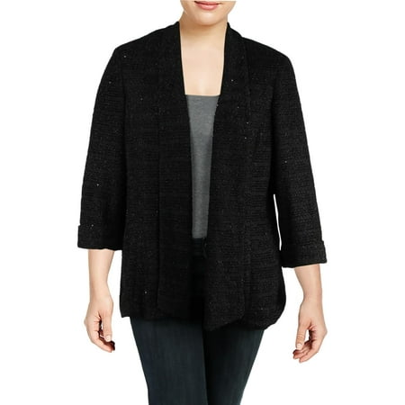 - Kasper Womens Tweed Work Wear Open-Front Blazer