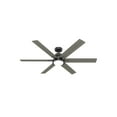 thumbnail image 4 of Hunter 60 inch Indoor Ceiling Fan with LED Light and Remote Control - Black Smart Ceiling Fan, Standard Mount, 6 Blades, For Bedroom or Living Room, Quiet - Gravity 51951, Matte Black, 4 of 17