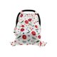 thumbnail image 2 of Toldo De Asiento De Coche De Bebé Con Patrones De Flores Rojas Funda De Asiento De Coche Infantil Anti-Sol Extra Ancho Universal Ligero Transpirable Suave Para Bebés Al Aire Libre Cateissary BA000579-00, 2 of 7