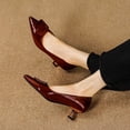 thumbnail image 1 of Escarpins à Bout Pointu en Cuir Verni pour Femmes et Filles, 1 of 2