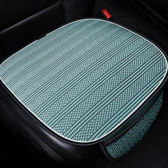 Car Seat Bottom Cover, 1 Pack Front Driver or Passenger Seat Cushion with Pocket, Universal Breathable Comfort Auto Seat Protector Mat, Car Accessories for Truck, SUV, Van(Blue)