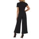 thumbnail image 3 of INSPIRAR CHIC Mono de Mujer de Manga Corta Cuello Redondo Malla Transparente Casual Pantalones Anchos L Negro, 3 of 6