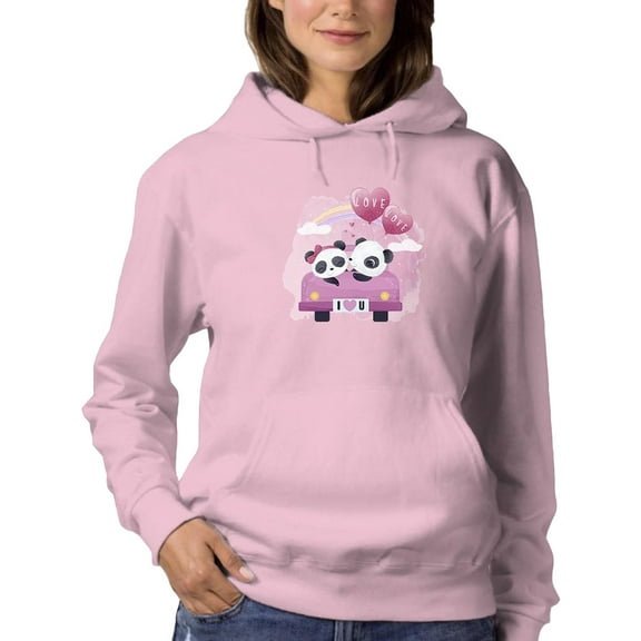 Loving Pandas Hoodie Women -Image by Shutterstock, Female Medium
