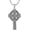 B, variant on Irish Celtic Knot Cross Necklace for Men, Sterling Silver Irish Catholic Celtic Knot Cross Pendant Necklace, 2.5 mm 60.96cm + 5.08cm Stainless Steel Round Box Chain Jewelry for Men and Women