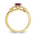 thumbnail image 2 of Auriga Fine Jewelry 14K Yellow Gold Diamond and Ruby Ring for Women Size 7, 2 of 6