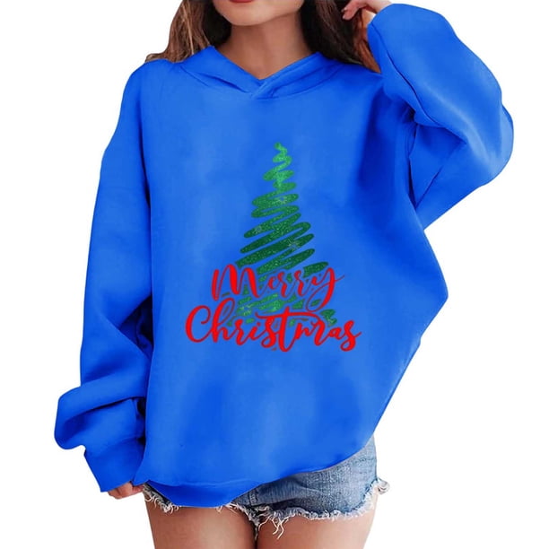 Sudaderas con capucha para niños y niñas, sudaderas navideñas con capucha para niños medianos y grandes, camisetas de manga larga, sudaderas para niños