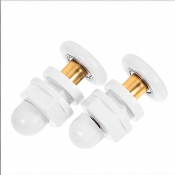 LABSERRON 2Pcs Shower Door Runner White Arc Vintage Style Roller Easy Install Bathroom Part