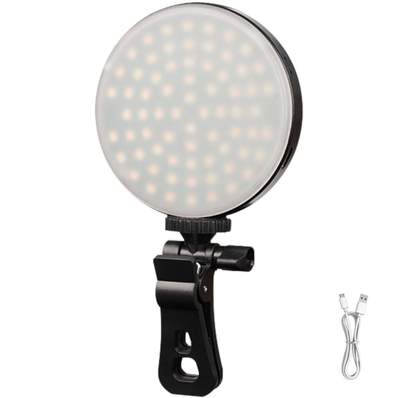 Ogetok Mobile Phone Fill Light - Portable LED Ring Light for Smartphone Selfie Video Lighting, Rechargeable Clip-on Ring Light