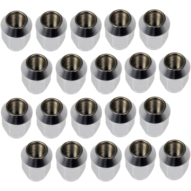 20-Piece Wheel Lug Nuts 1/2-20 For Ford Explorer, Lincoln MKS – Carbon Steel, Silver Tone, X AUTOHAUX