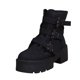 thumbnail image 1 of NECHOLOGY Botas Mujer Adulto Femenino Zapatos Botines mujer Botas de tacón grueso con cremallera lateral decorativa y hebilla de cinturón de Color sólido Retro a la moda para mujer (Black, 8), 1 of 6