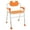 Orange and Silver, variant on Foldable Shower Chair with Arms,Folding Shower Chair 5-Level Adjustable for Private Washing,for Elderly,Disabled,Pregnant,Heavy Duty Elderly Shower Chair