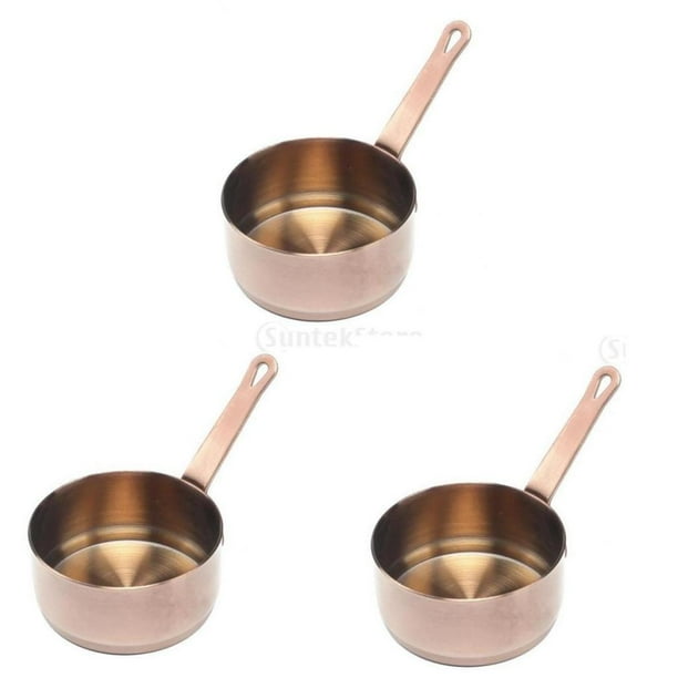 Mini Sartén para Salsa,Cacerola de acero inoxidable,Mini Sartén para Leche,Cacerola antiadherente,Utensilios de cocina,Calentador de mantequilla de café,Cacerola para sopa