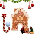 thumbnail image 5 of BESTSKY Christmas Golf Game Set,Gingerbread Golf House Goal with Candy Cane Portable Mini Golf Course Set,Christmas Party Game Gift Idea for Home Office Gingerbread Golf Game, 5 of 7