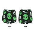 thumbnail image 3 of Honeii Eyeball Monster print a double-layered women's running short, ideal for gym, tennis, and various activities, complete with a practical pocket-Small, 3 of 7