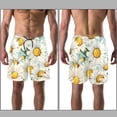 thumbnail image 3 of luoweisi Men's Beach Shorts Quick Dry Swim Trunks with Mesh Lining Daisy 2XL, 3 of 5