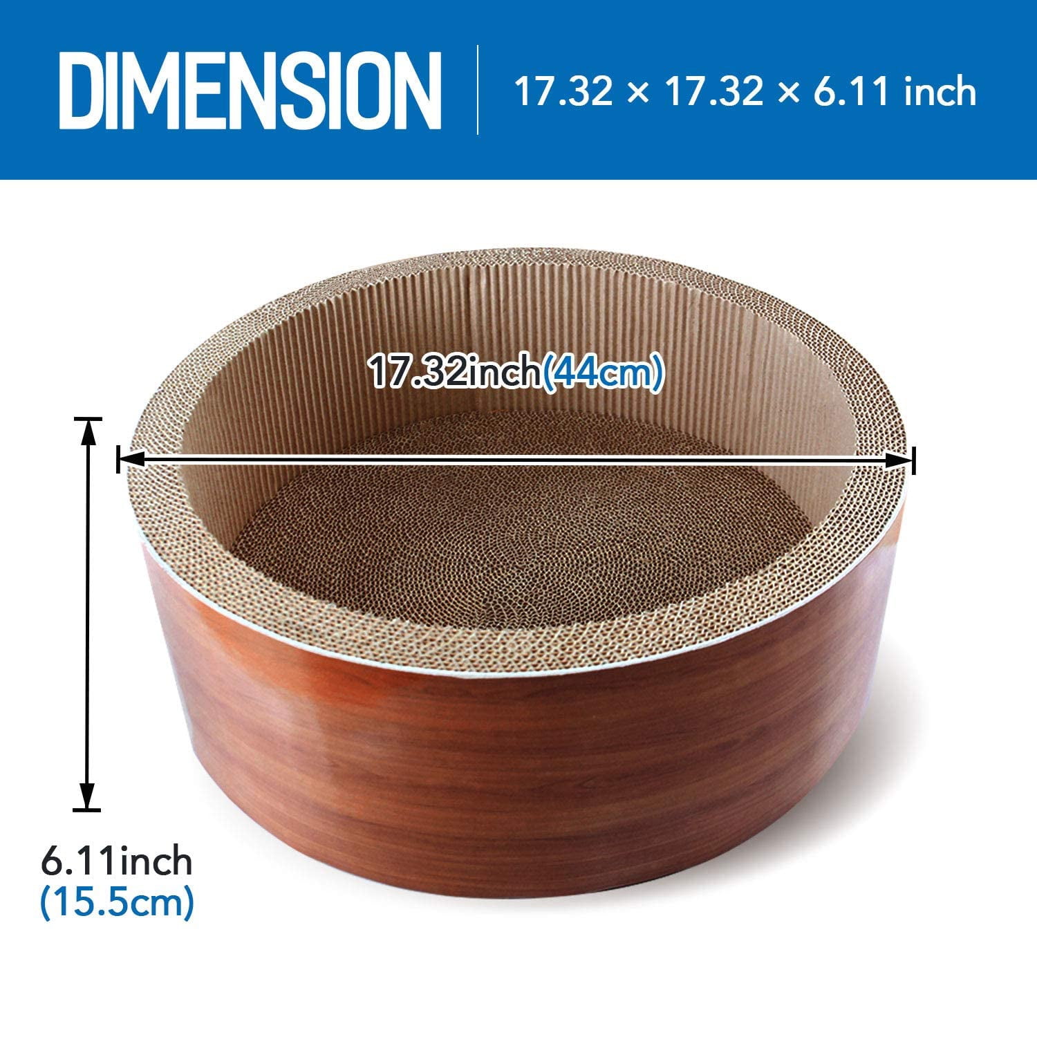 Pefilos 17" Round Cat Scratcher, Corrugated Cardboard Scratch Pad, Round Cat Scratching Lounge Bed Sofa,Cat Scratch Couch Bed for Indoor Cats Kitten, Protecting Furniture, Brown Pefilos 17" Round Cat Scratcher, Corrugated Cardboard Scratch Pad, Round Cat Scratching Lounge Bed Sofa,Cat Scratch Couch Bed for Indoor Cats Kitten, Protecting Furniture, Brown