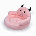 thumbnail image 3 of Xihbxyly Cómoda Cama para Perros, Forma Redonda para Mascotas Que Se Acurrucan, Acolchado Suave para Aliviar Las Articulaciones, Diseño Autocalentable y Acogedor, Bordes Elevados Seguros, Base Antima, 3 of 7