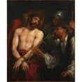 thumbnail image 2 of Anthony van Dyck 12x14 Black Ornate Wood Framed Double Matted Museum Art Print Titled: The Mocking of Christ (1628-30), 2 of 5
