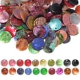 thumbnail image 1 of Uxcell 300-Pack Conchas Planas Naturales Redondas de 15 mm, Cuentas de Moneda Redonda Plana con Agujero, Concha de Madreperla para Joyería [Colorido], 1 of 7