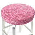 thumbnail image 5 of Salouo Pink Glitter Pattern Bar Stool Cushion Cover, Round Crease-Resistant Stretchy Dustproof Stool Seat Slipcover for Bar Round Chair-13 inch, 5 of 6