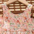 thumbnail image 5 of Baby Girl Clothes 1-4 Years Princess Big Bowknot Floral Print Cute Sleeveless Tank Dress Toddler Summer Outfit (100, Pink), 5 of 7