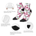 thumbnail image 5 of Fuzoiu Watercolor Flowers Print Adult Socks, Crew Moisture-wicking Socks, Unisex Cushion Crew Socks,Casual Sports Ankle Socks, 5 of 7
