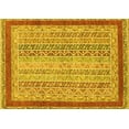 thumbnail image 1 of Ahgly Company Machine Washable Indoor Rectangle Oriental Yellow Modern Area Rugs, 8' x 10', 1 of 4