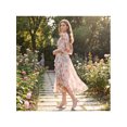 thumbnail image 5 of BLISSFUL STEP Women's Shoes Open Toe Ankle Strap Rhinestone Mesh Kitten Heel Sandals Purple 6.5, 5 of 8