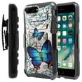 thumbnail image 1 of FINCIBO Hybrid Armor Case Cover Stand TPU Holster for Apple iPhone 7/8 Plus 5.5", Vintage Crowned Hairstreak Butterfly, 1 of 2