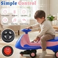 thumbnail image 5 of Ktaxon Electric Wiggle Car with Pedal for Kids, 2 Speed Ride-On Car Toy, 12V Rechargeable Battery, Anti-Rollover, Flashing Wheels, Bluetooth, Colorful lights, for Ages 3+, Blue Pink, 5 of 9