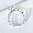 thumbnail image 4 of 2Ct Princess Cut Simulated Diamond Women's Engagement Ring 14K White Gold Plated Silver, 4 of 5