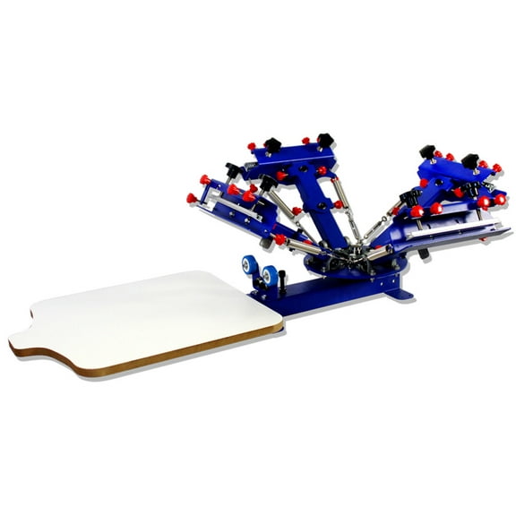Micro-adjust Silk Screen Printing Machine T-Shirt Screen Printing Press 4 Color 1 Station Table Type Press Printer