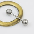 thumbnail image 2 of LuxeModz Straight Barbell 14g 20mm Length with 8mm Balls Surgical Steel for Tongue, Nipples and More, 2 of 4