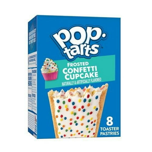 Pop-Tarts Toaster Pastries, Breakfast Foods, Kids Snacks, Frosted Confetti Cupcake, 13.5Oz Box (8 Pop-Tarts) - Pack of 2