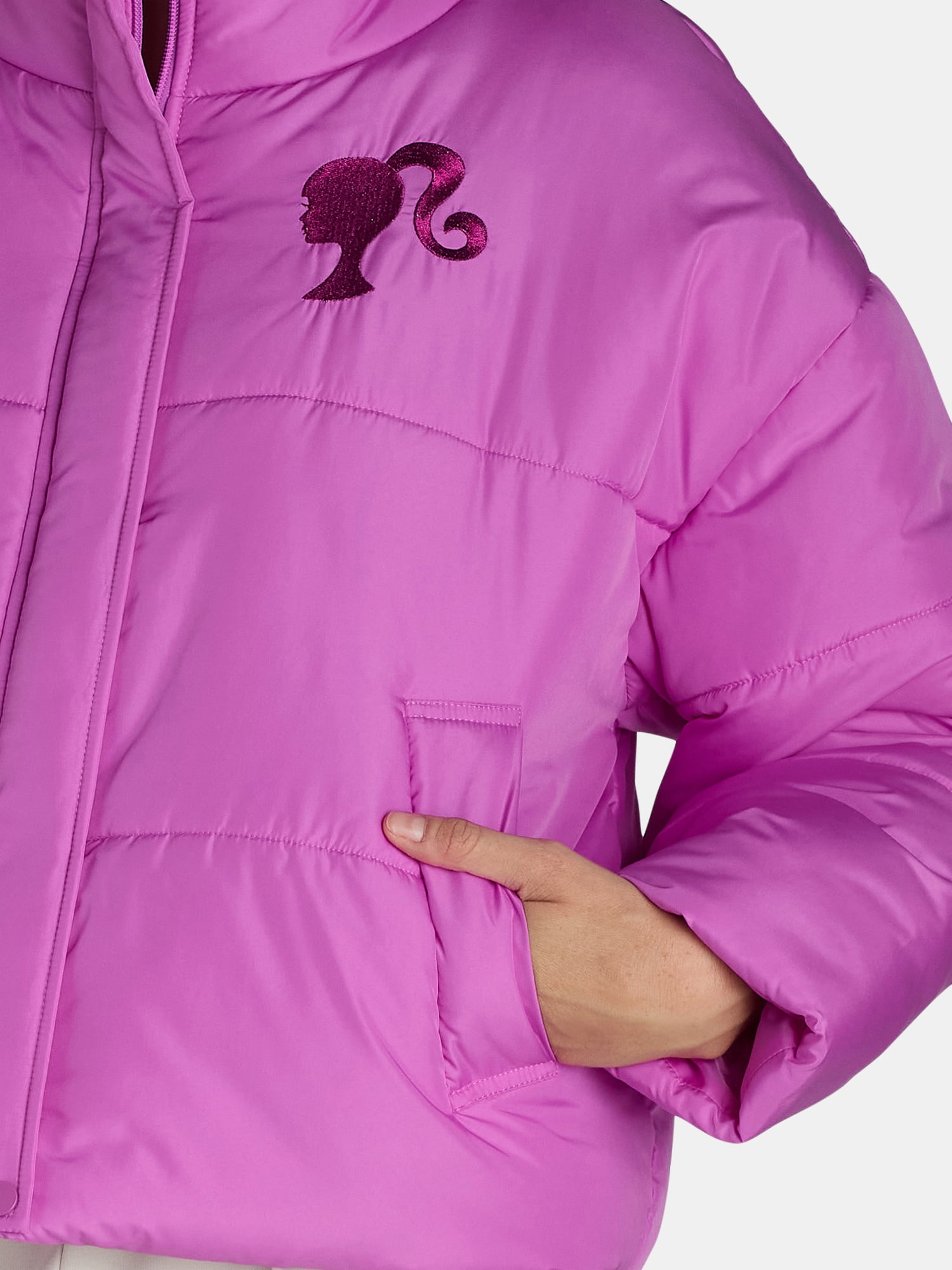 Barbie Women’s Quilted Puffer Jacket, Sizes XXS-2XL