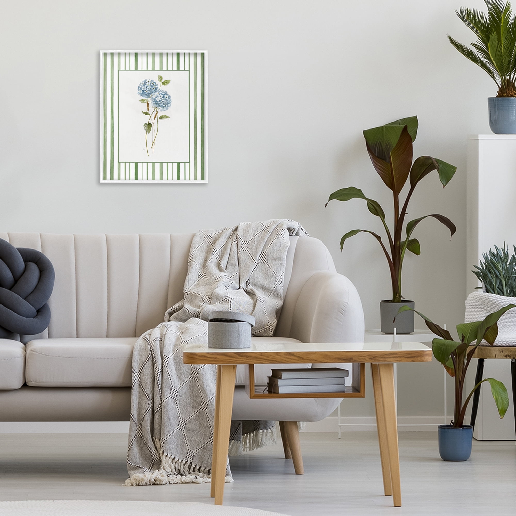 Stupell Industries Delicate Hydrangea & Dried Wheat White Framed Giclee Art, design by Nan