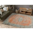 thumbnail image 2 of Orange Rug, Floral Rug, Medallion Rugs, Vintage Style Rug, Turkish Rug, Office Rug, Thick Rug, Easy To Clean Rug, Printed Rug, Faded Rug, 5.9'x9.2' - 180x280 cm, 2 of 8