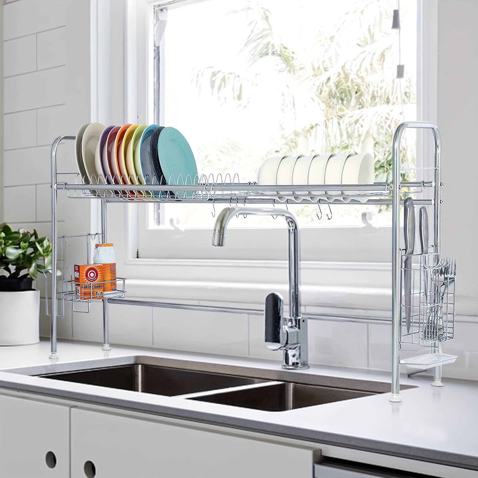 Sabatier Expandable Dish Rack 水切りラック Amazon | Sabatier Expandable Dish Rack with Soft Touch